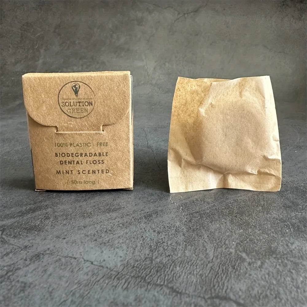 🌿 Fil Dentaire Biodégradable à la Menthe | 50 mètres 🌿