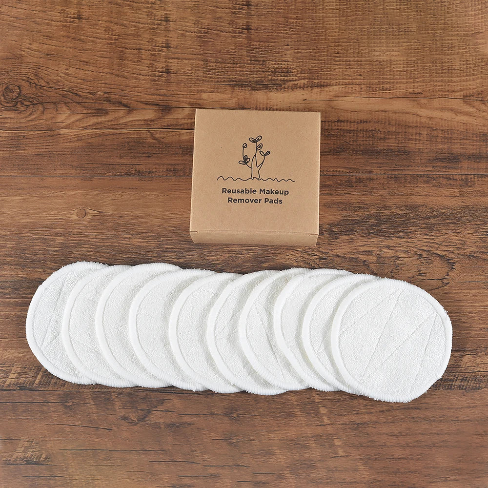 🌿 Cotons Démaquillants Lavables | Lot de 10 🧖‍♀️