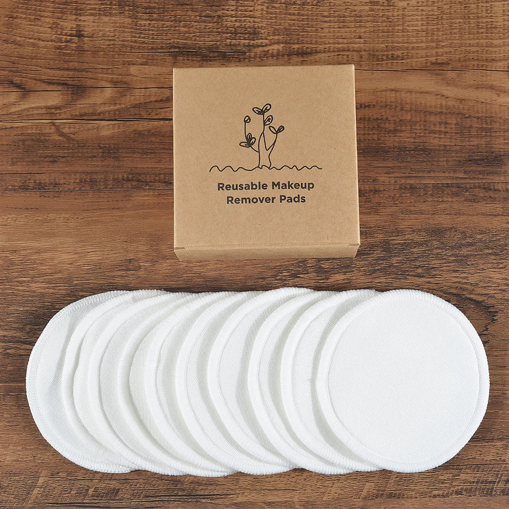 🌿 Cotons Démaquillants Lavables | Lot de 10 🧖‍♀️