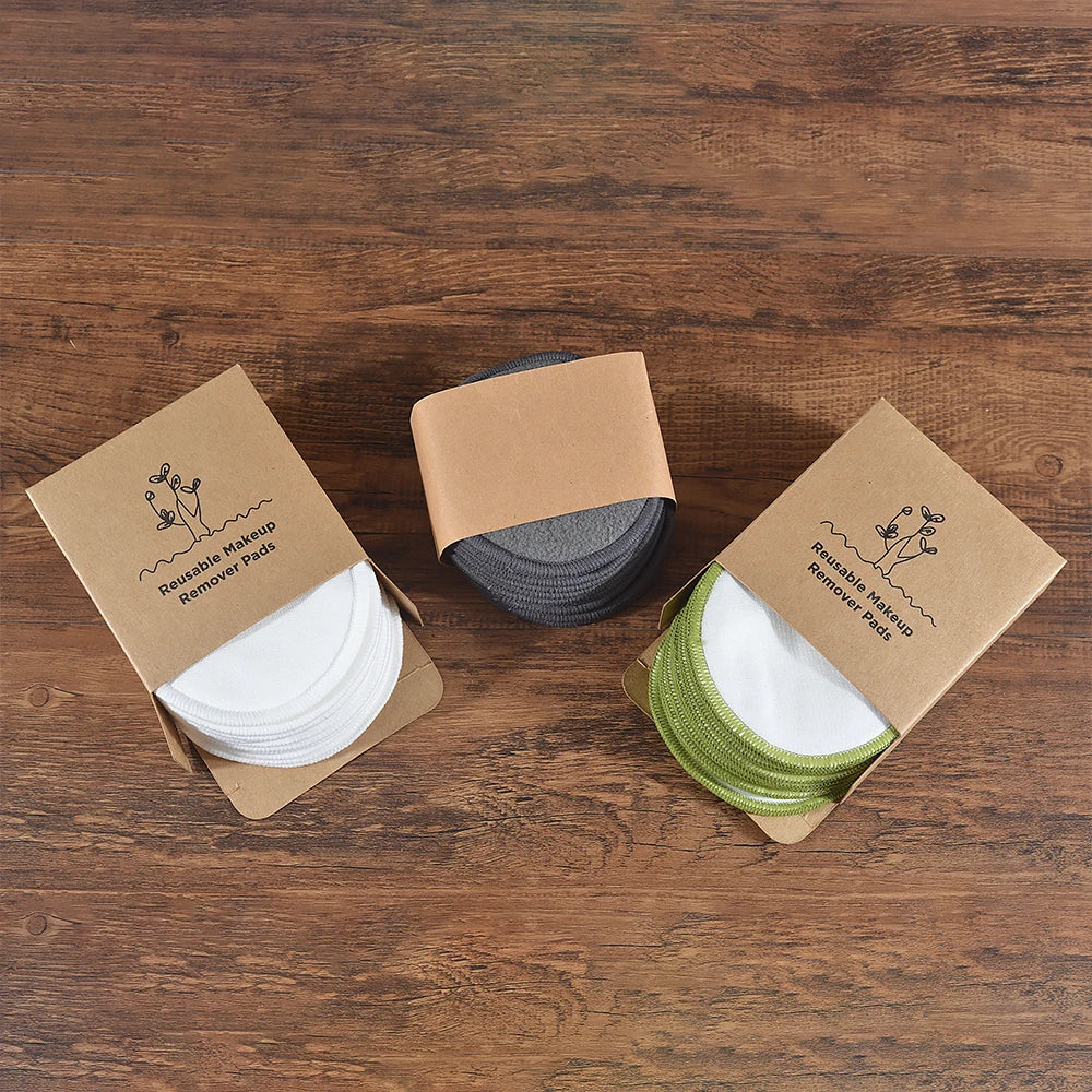 🌿 Cotons Démaquillants Lavables | Lot de 10 🧖‍♀️