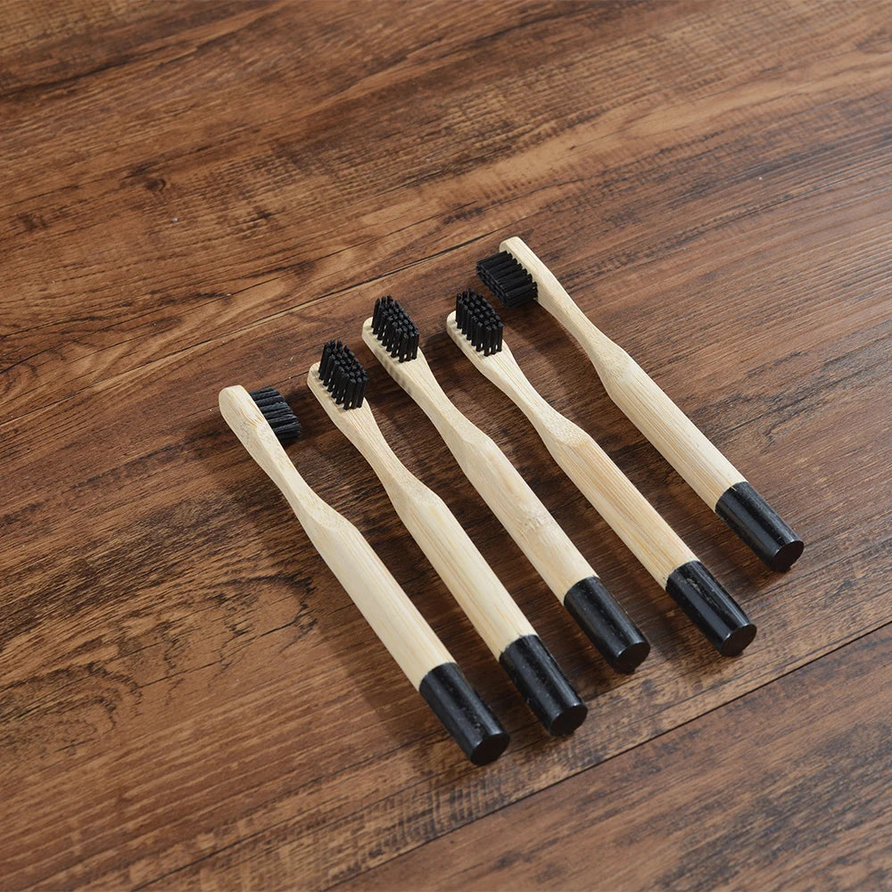 🌈Lot de 5 Brosses à Dents Enfants | Bambou Éco | Vegan | Poils Doux Sans BPA | Zéro Déchet